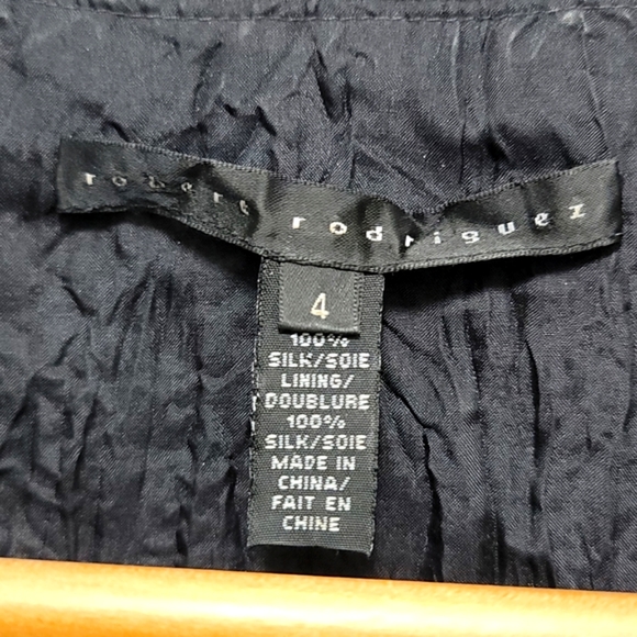 Robert Rodriguez silk camisole, size 4, black - Picture 3 of 8